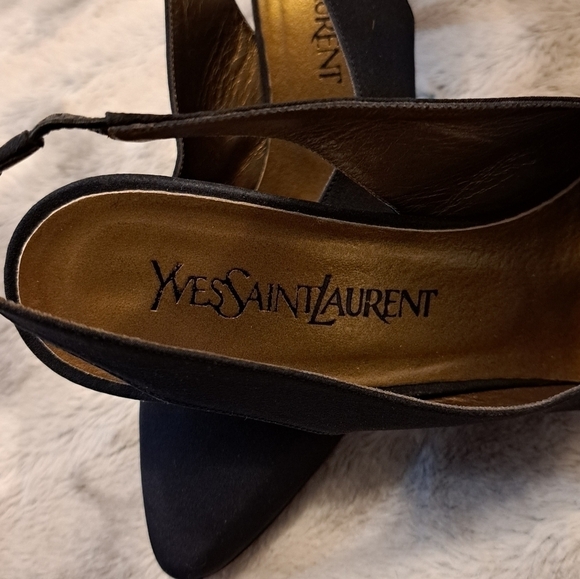 Yves Saint Laurent Black Slingback Heels  Size 8.5 - Picture 11 of 12